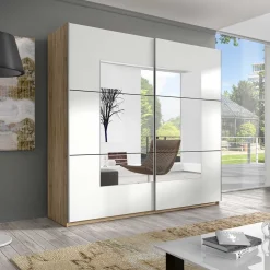 Design Schwebetürenschrank mit Spiegel - Anglivia