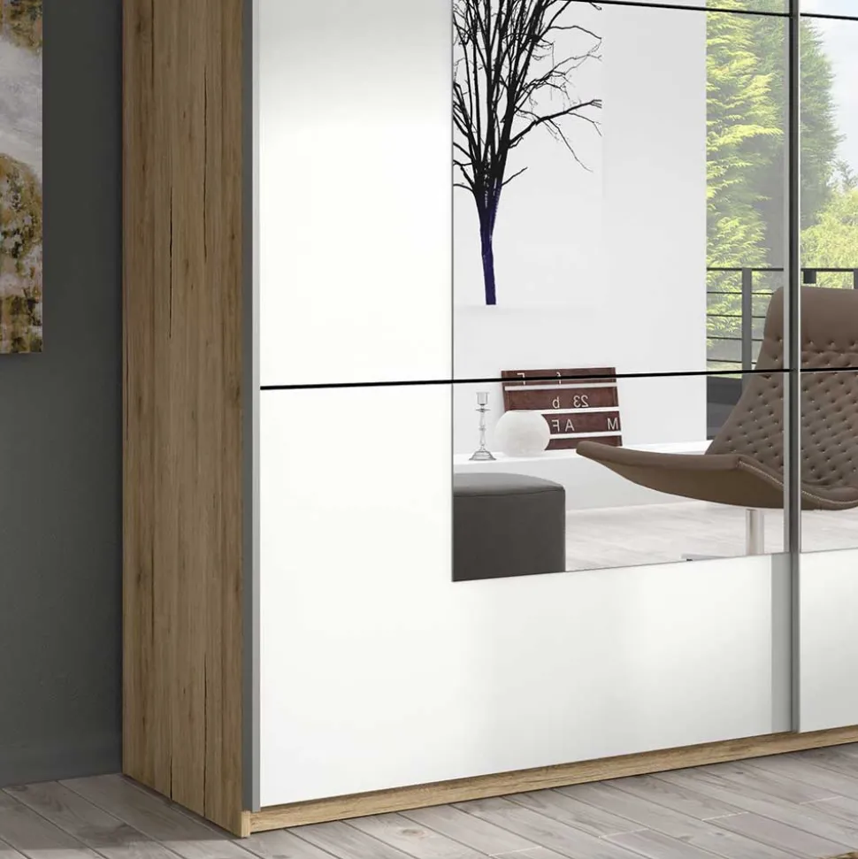 Design Schwebetürenschrank mit Spiegel - Anglivia
