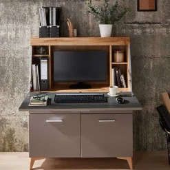 Design Sekretär in Grau & Eiche NB - Zella