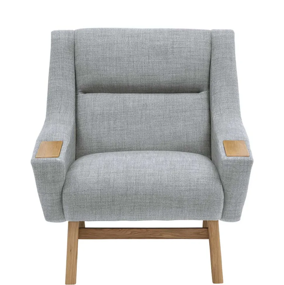 Design Sessel in Hellgrau - Crutina