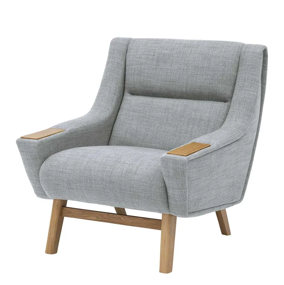 Design Sessel in Hellgrau - Crutina