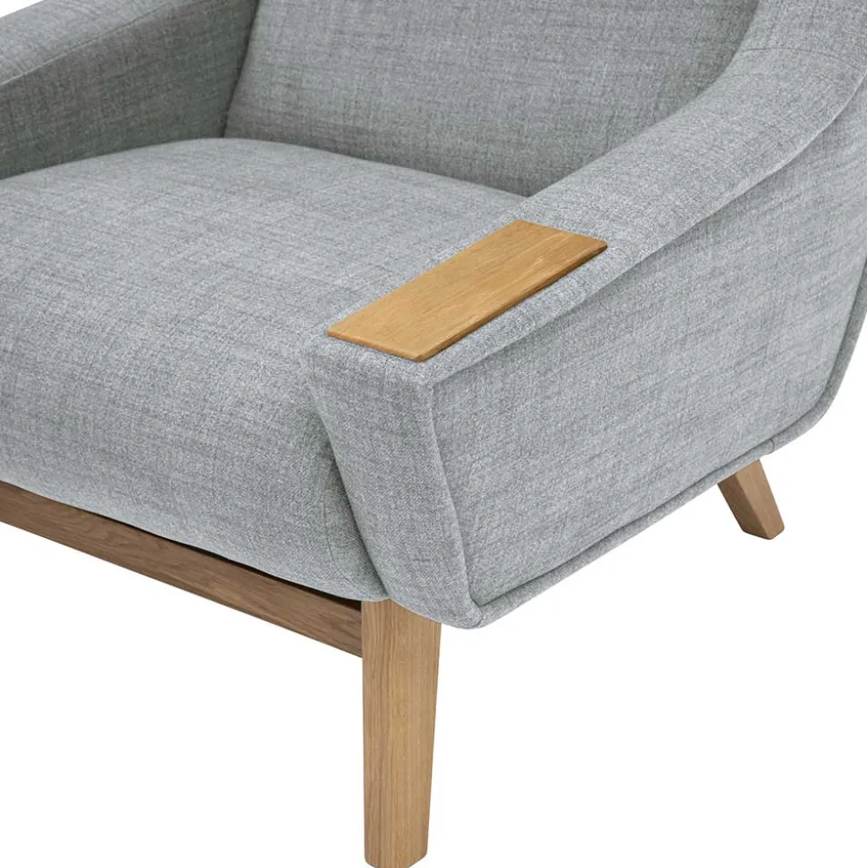 Design Sessel in Hellgrau - Crutina