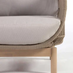 Design Sessel Set aus Geflecht Kordel Beige - Kiranzo (2er Set)