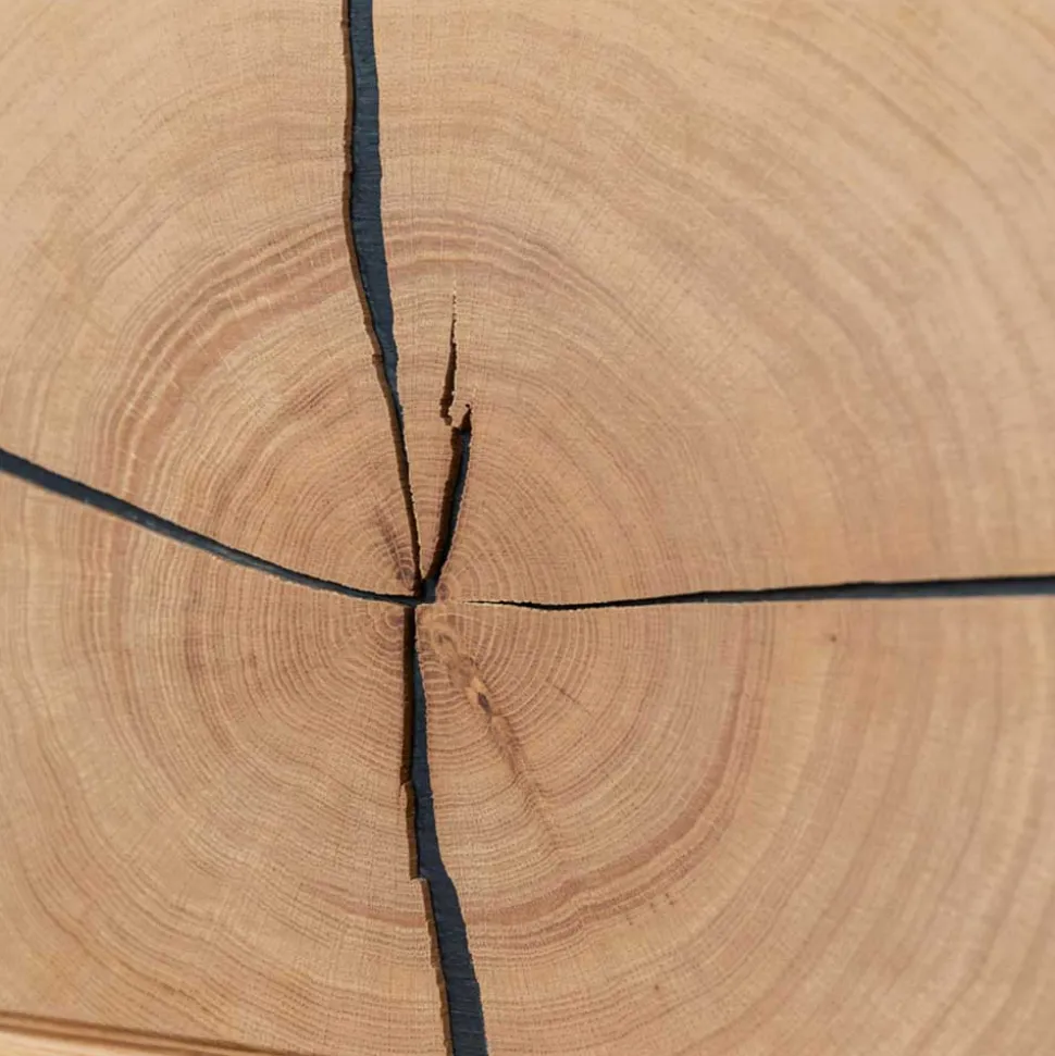 Design Sideboard aus Eiche und Glas - Masicuri