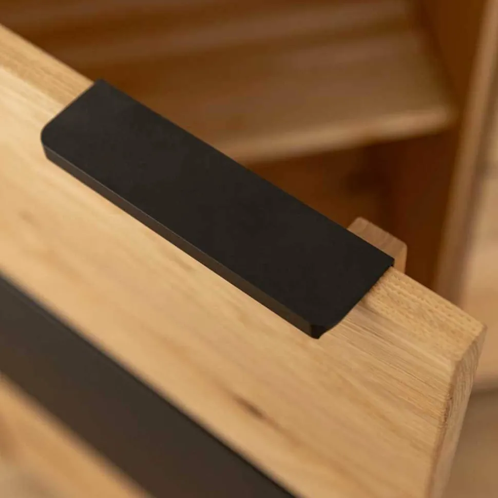 Design Sideboard aus Eiche und Glas - Masicuri