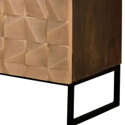 Design Sideboard in Bronze und Mango Natur - Bensez