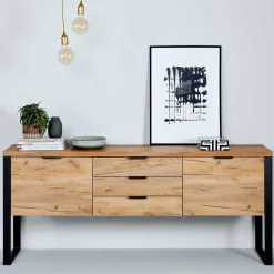 Design Sideboard in Eiche Optik - Ilvensa