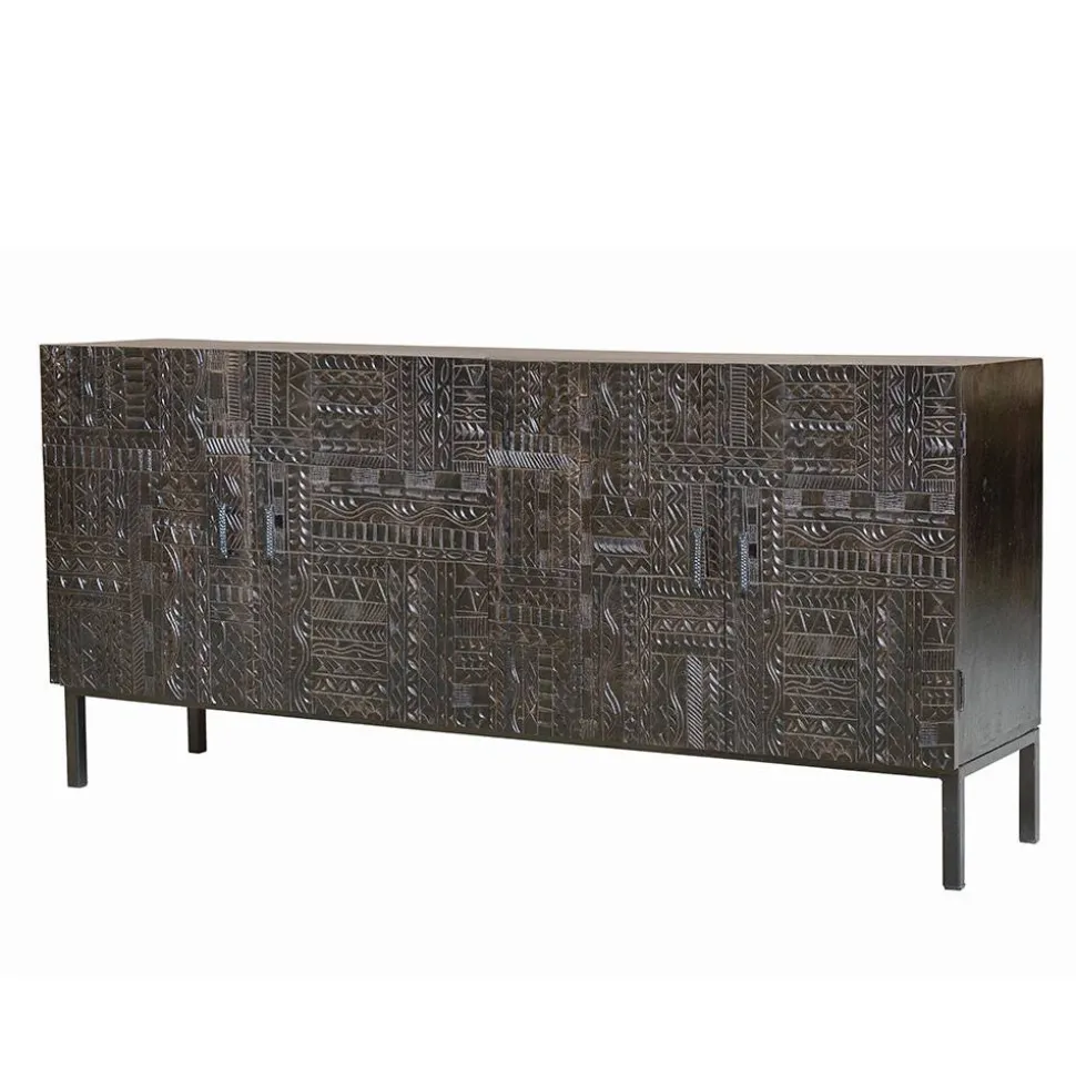 Design Sideboard in Walnuss Braun - Solu