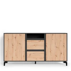 Design Sideboard in Wildeiche NB & Anthrazit - Kiss