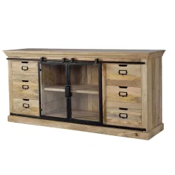 Design Sideboard mit Glas Schiebetüren - Draschna
