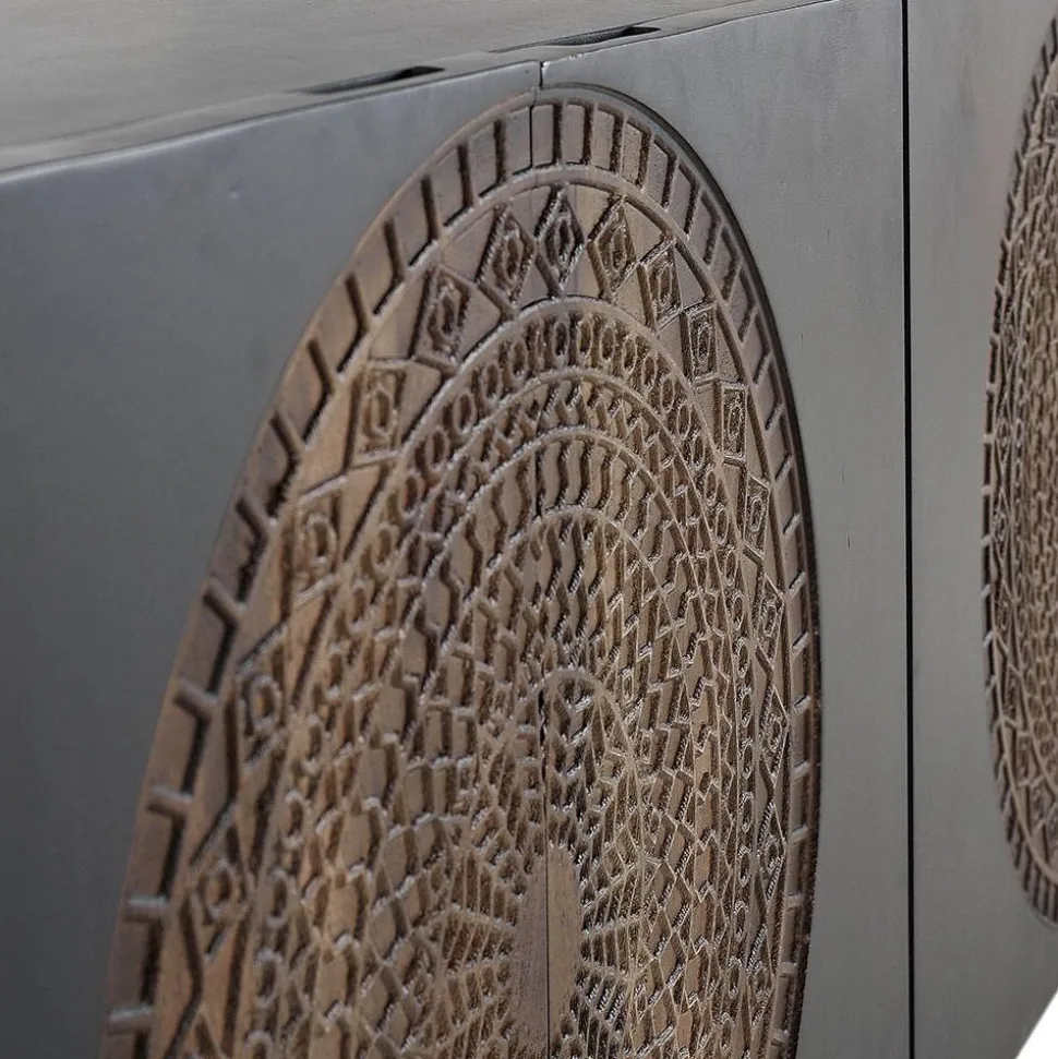 Design Sideboard mit Mandala Schnitzerei - Synessa