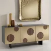 Design Sideboard mit Spiegelglas in Bronze - Fino