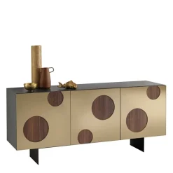 Design Sideboard mit Spiegelglas in Bronze - Fino
