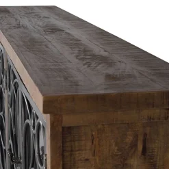 Design Sideboard mit vier Glas Metalltüren - Everton