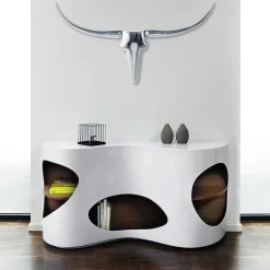 Design Sideboard Regal in Weiß Hochglanz - Scarula