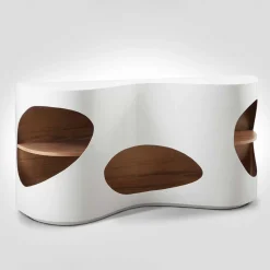 Design Sideboard Regal in Weiß Hochglanz - Scarula