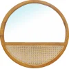 Design Spiegel aus Teak & Rattan - Vilrada