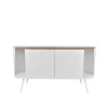 Design Stahl Sideboard in Weiß - Yunike