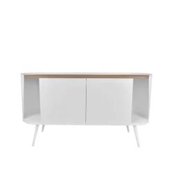 Design Stahl Sideboard in Weiß - Yunike