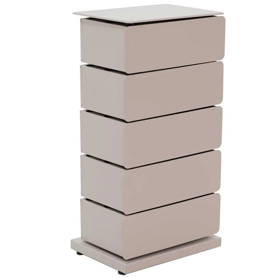 Design Stahlkommode in Taupe - Gioja