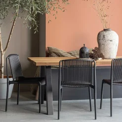 Design Stapelstühle in Schwarz - Live (4er Set)