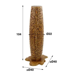 Design Stehleuchte aus Teak Massivholz - Niridena