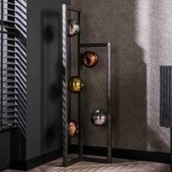 Design Stehleuchte mit fünf Glas Kugelschirmen - Ranica