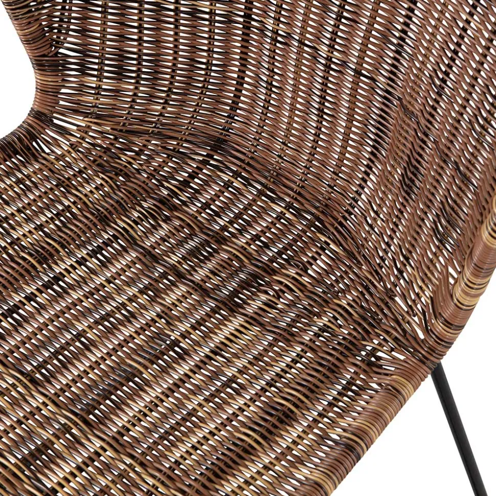 Design Stuhl Mevrinus aus Polyrattan (2er Set)