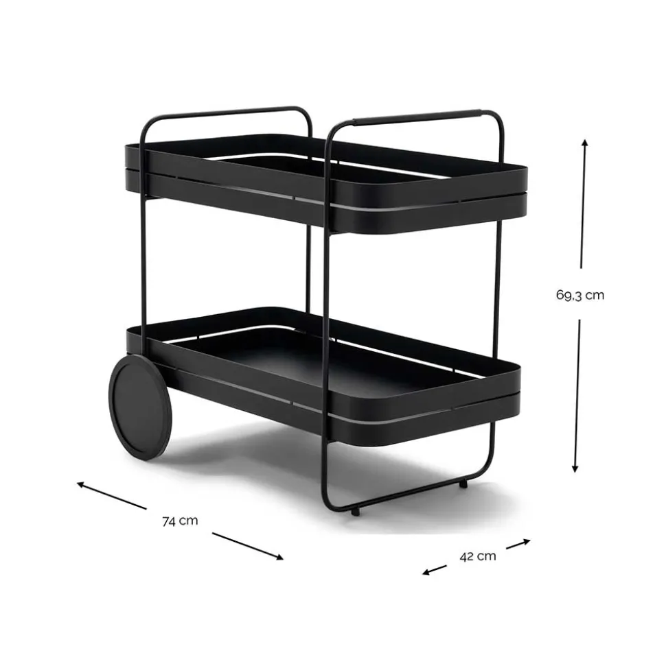 Design Teewagen in Graugrün - Ben