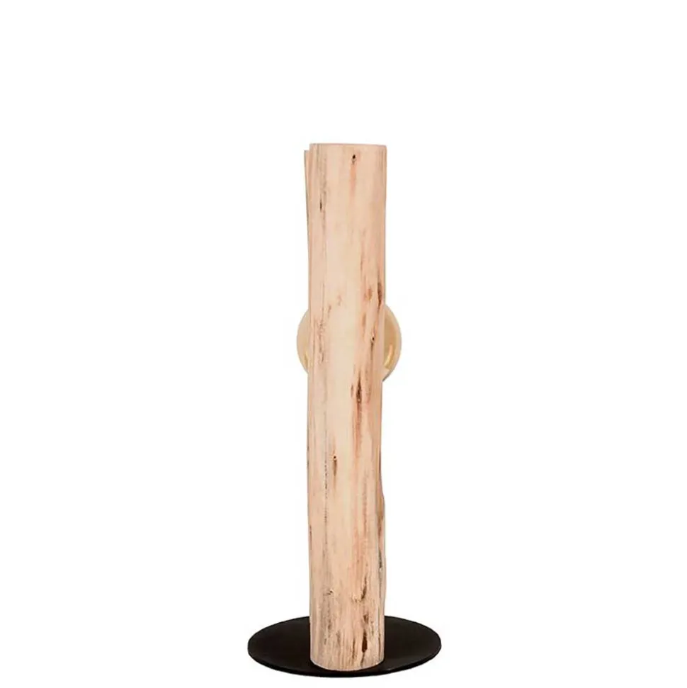 Design Tischleuchte aus Mangobaum Massivholz - Tanky