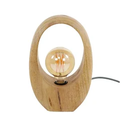 Design Tischleuchte aus Mangobaum - Vakanza