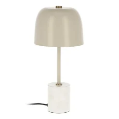 Design Tischleuchte in Beige Metall - Cemzaja