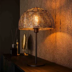 Design Tischleuchte in Schwarzbraun - Cajonara