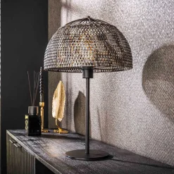 Design Tischleuchte in Schwarzbraun - Cajonara