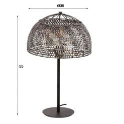 Design Tischleuchte in Schwarzbraun - Cajonara