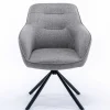Design Tischsessel drehbar in Grau - Fiorenca (2er Set)