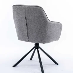 Design Tischsessel drehbar in Grau - Fiorenca (2er Set)
