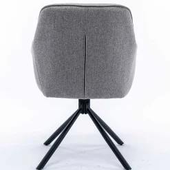 Design Tischsessel drehbar in Grau - Fiorenca (2er Set)