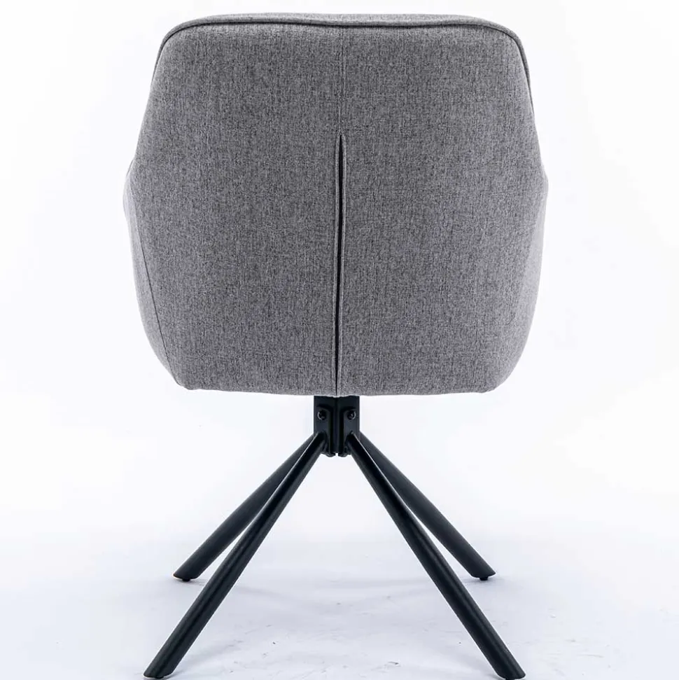 Design Tischsessel drehbar in Grau - Fiorenca (2er Set)