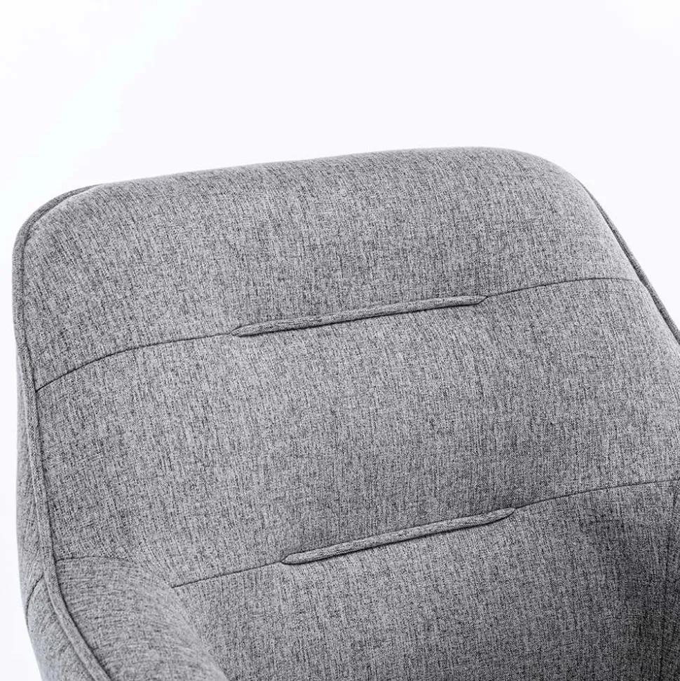 Design Tischsessel drehbar in Grau - Fiorenca (2er Set)