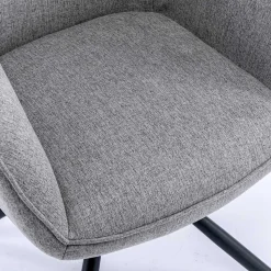 Design Tischsessel drehbar in Grau - Fiorenca (2er Set)