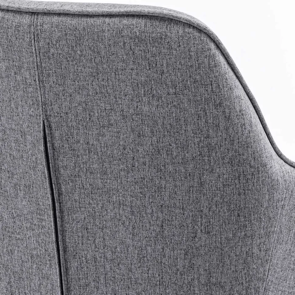 Design Tischsessel drehbar in Grau - Fiorenca (2er Set)