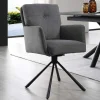 Design Tischsessel in Grau - drehbar - Portland S (2er Set)