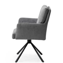 Design Tischsessel in Grau - drehbar - Portland S (2er Set)