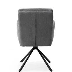 Design Tischsessel in Grau - drehbar - Portland S (2er Set)