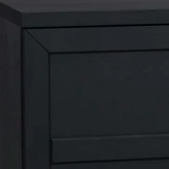 Design Türen Kommode in Eiche Schwarz - Meciva