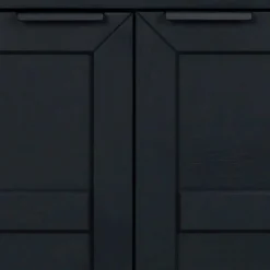 Design Türen Kommode in Eiche Schwarz - Meciva