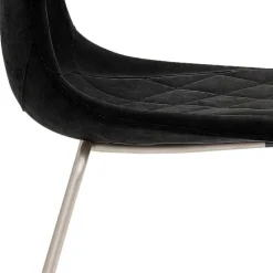 Design Tresenstuhl in Schwarz & Edelstahl - Polaris