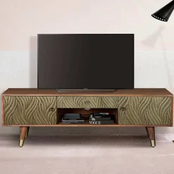 Design TV Kommode aus Mangoholz und Metall - Filurina