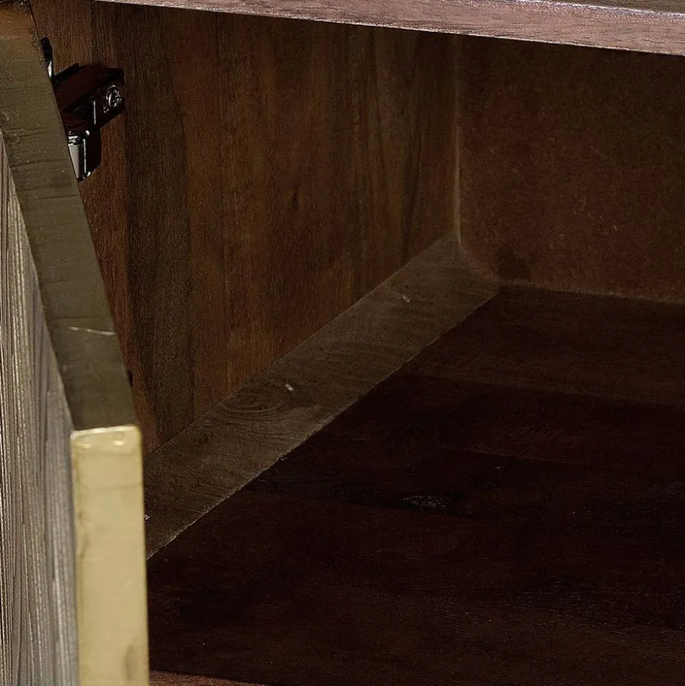 Design TV Kommode aus Mangoholz und Metall - Filurina